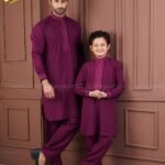 Embroidery Signature Kabli Set – Deep Meron