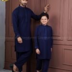 Embroidery Signature Kabli Set – Deep Blue