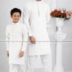 Embroidery Signature Kabli Set – White