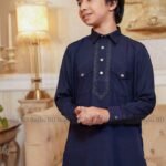 Kids Sultan Kabli Set – Deep Blue