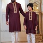 Father & Son Party Sequence Panjabi – Deep Maroon