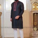 Luxury Sequence Men’s Panjabi – Black