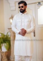 Sultan Men’s Embroidery Kabli Set – White - Image 2
