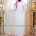 Premium AC Cotton Moroccan Style Jubba for Men | Elegant & Comfortable - Classic White