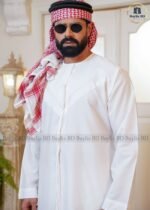Premium AC Cotton Moroccan Style Jubba for Men | Elegant & Comfortable - Classic White - Image 2