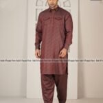 Premium Printed Kabli Set – Chocolate
