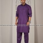 Premium Printed Kabli Set – Deep Purple