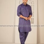 Premium Printed Kabli Set – Light Purple