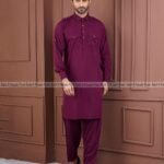 Traditional Men’s Kabli Set – Deep Meroon