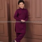 Traditional Kids Kabli Set – Deep meroon