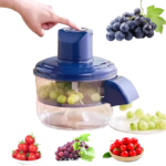 5-Blade Smart Fruit Peeler & Chopper – Automatic Grape & Cherry Tomato Skin Remover – Multi-Functional Fruit Processor