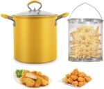 Deep Frying Pot with Strainer Basket 3L – Non-Stick Oil Separator Fryer Pot with Lid | Tempura Chicken French Fries Fish Frying Cookware - Image 9