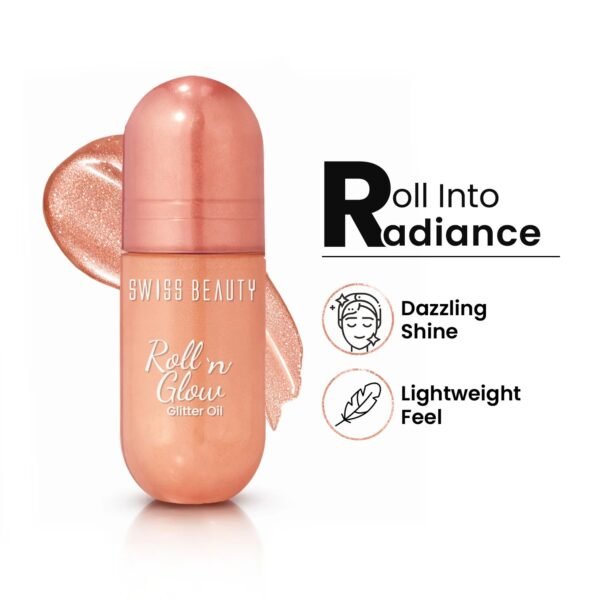 Swiss Beauty Roll N Glow Glitter Oil – 01 - Rose